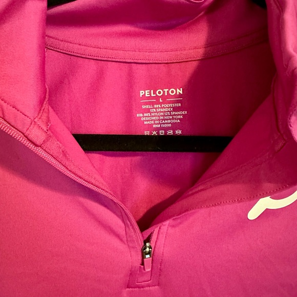 Peloton pink warmup zip pullover - Picture 3 of 3